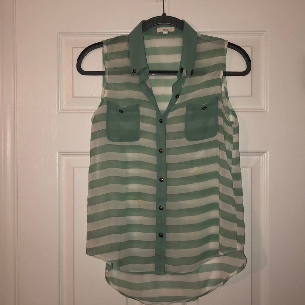 Sheer Button Down Shirt